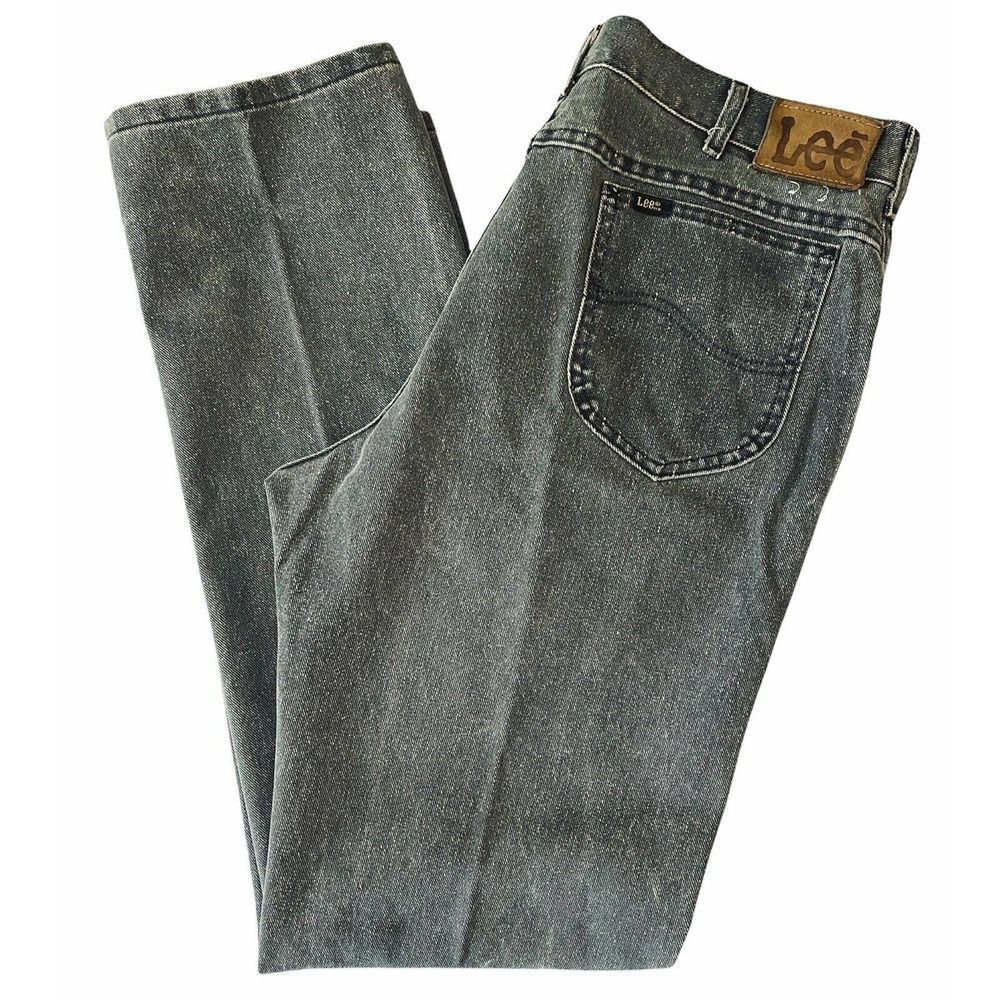 Lee Riders Mens Faded Black Stonewashed Jeans USA Union Made Talon Zipper 38x34